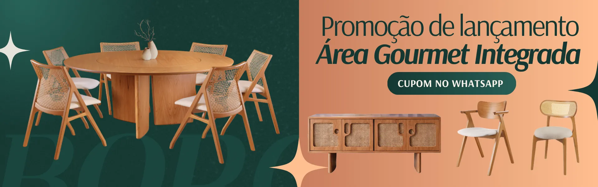 Banner levando para a categoria de mesas gourmet